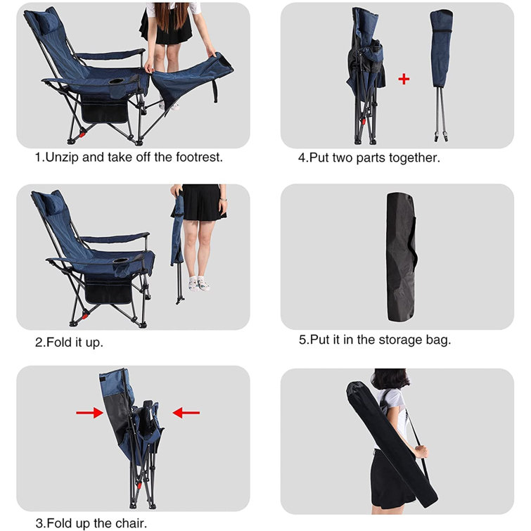 Tri fold camping chair hot sale